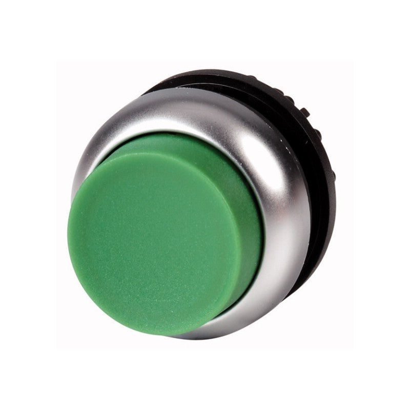 botón saliente momentáneo, verde