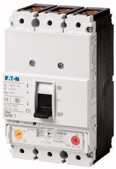 interruptor caja moldeada 3x15-20a 380v 36ka